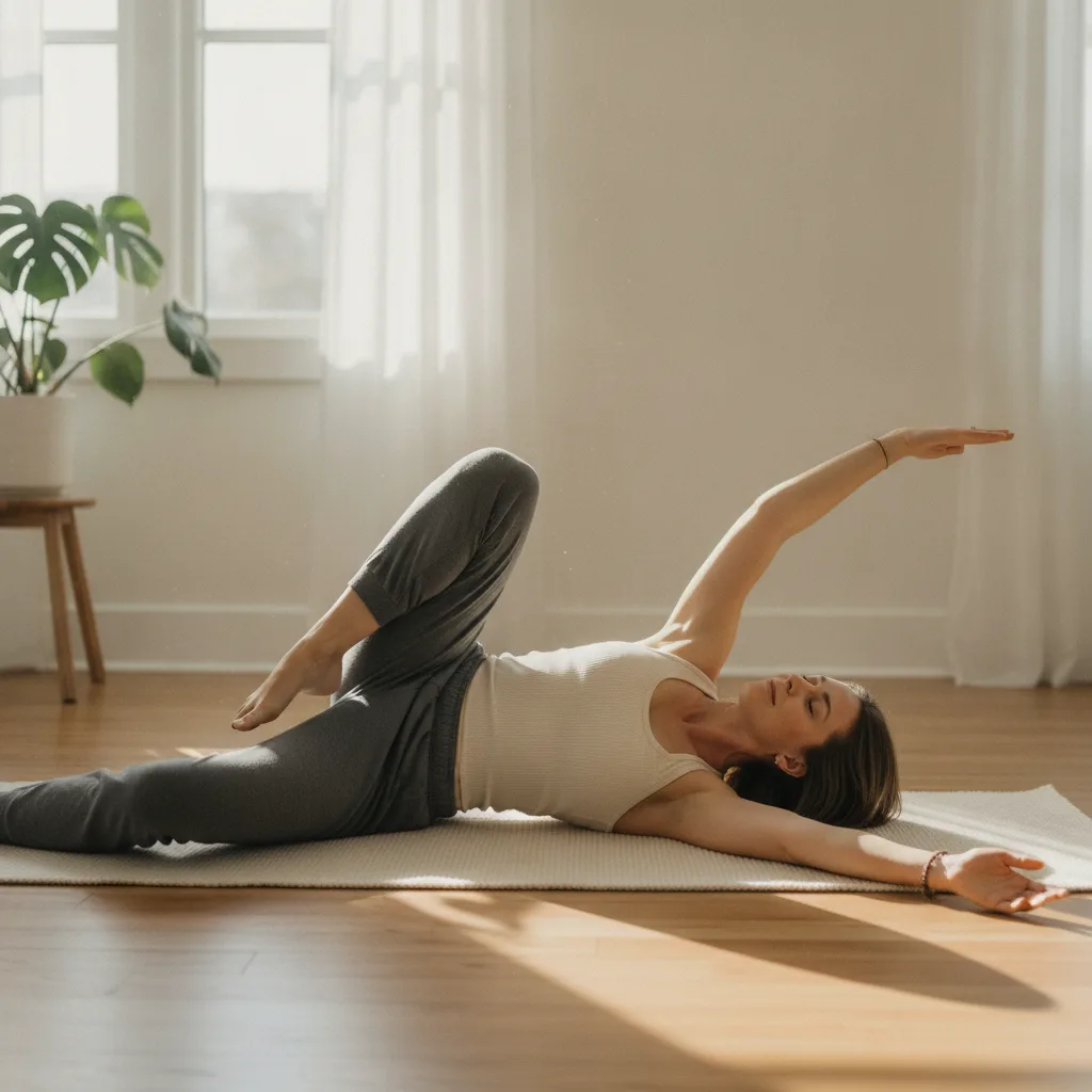 Supine spinal twist